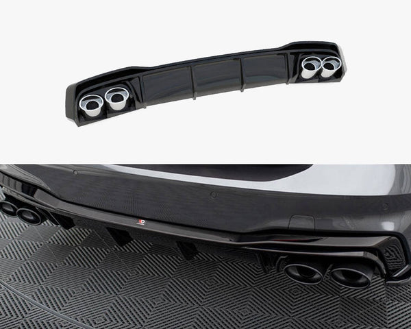 Audi - A7 S Line C8 / S7 C8 / C8 Facelift / S7 Facelift: Maxton Rear Diffuser + Exhaust Ends Imitation