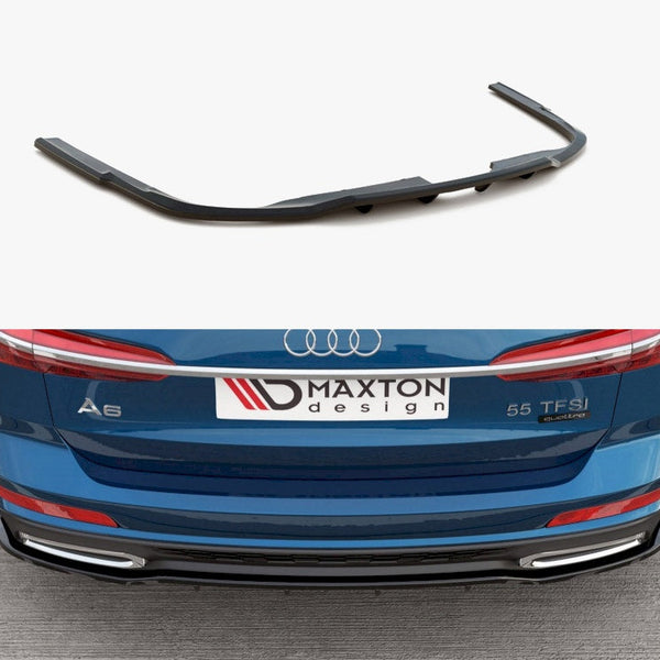 Audi - A6 S Line C8: Maxton Central Rear Splitter (Vertical Bars)