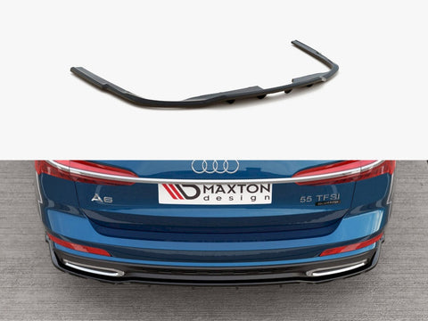 Audi - A6 S Line C8: Maxton Central Rear Splitter (Vertical Bars)