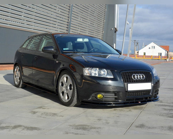 audi a3 8p sportback s line 2004 2008 maxton front splitter