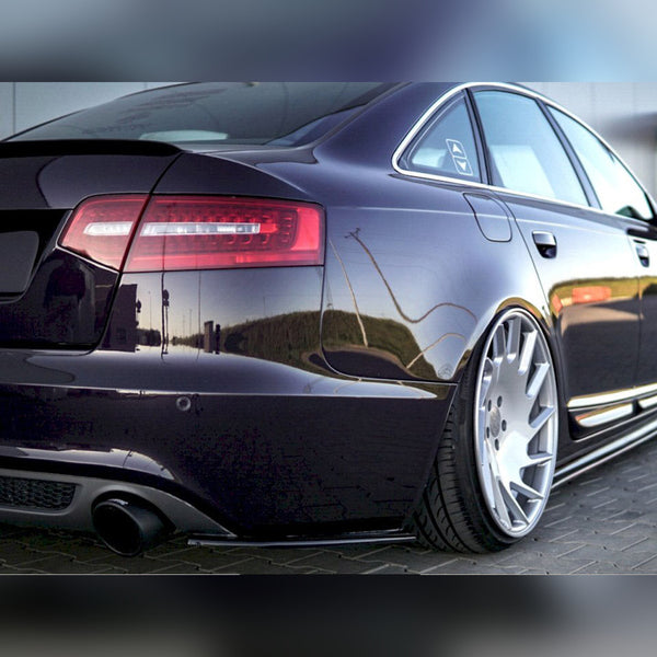 audi a6 c6 s line facelift sedan 2008 2011 maxton rear side splitters