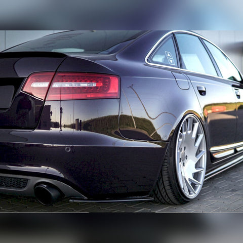 audi a6 c6 s line facelift sedan 2008 2011 maxton rear side splitters