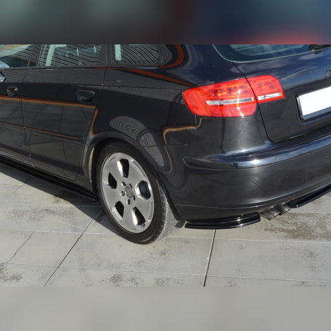 audi a3 sportback 8p 8p facelift maxton rear side splitters