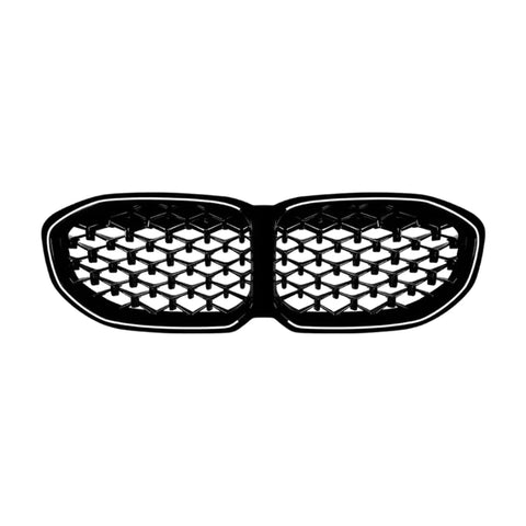 1 series f40 gloss black diamond led front grill 20 24