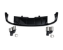 a5 b9 gloss black rs5 style rear diffuser with tips 16 19