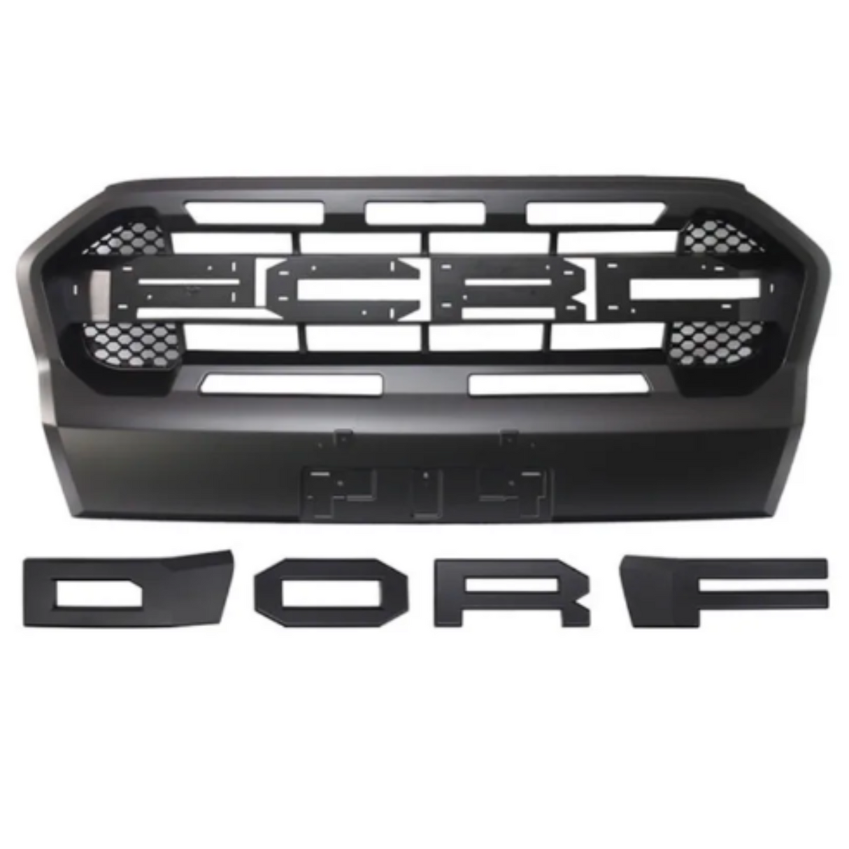 Ford Ranger - T8 Wildtrak: Matt Black Raptor Style Front Grill 19-22