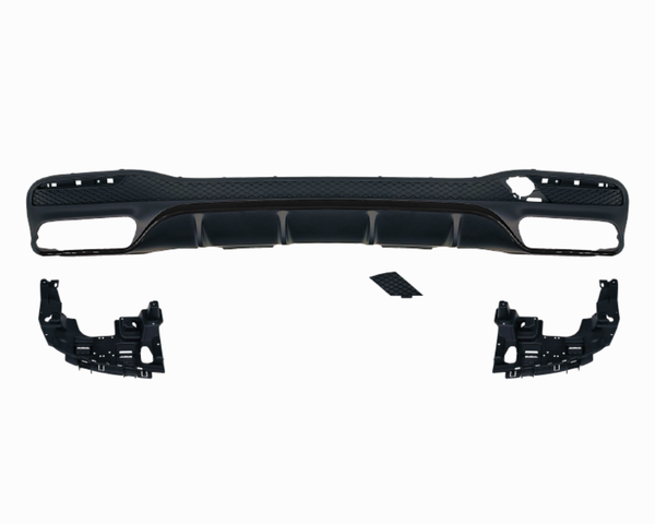 GLE - W166: 63 Style Gloss Black Rear Diffuser 15-18