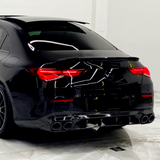 C Class - CLA W118 Pre-Facelift: Gloss Black Rear Diffuser 19-22