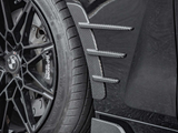 A black BMW wheel with a multi-spoke design, featuring 