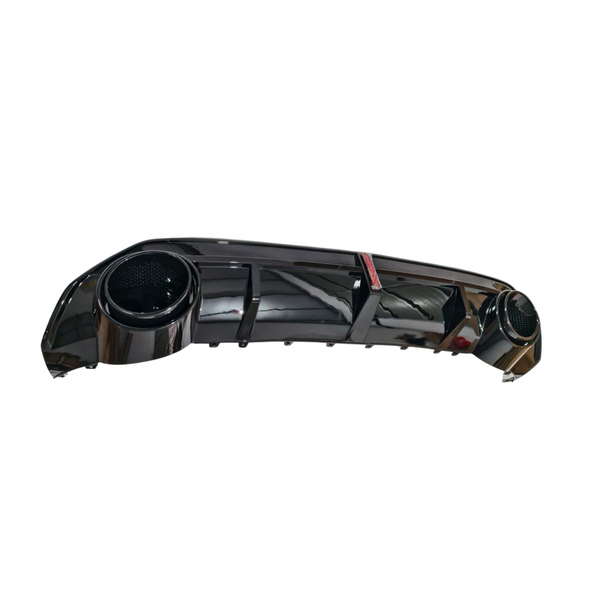 A3/S3 - 8YS Saloon: Gloss Black RS3 Style LED Diffuser with Black Exhaust Tips 21+