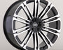 A multi-spoke alloy wheel with a black and silver finish, featuring the "Land Rover" logo at the center, is displayed against a plain background.