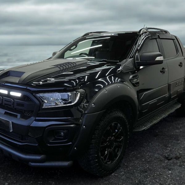 Ranger - T6/T7/T8: Satin Black Lower Bumper Twin Nudge Bar 12-22