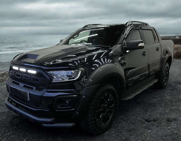 Ranger - T6/T7/T8: Satin Black Lower Bumper Twin Nudge Bar 12-22