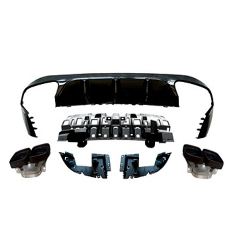 E Class - C238 Coupe Pre-Facelift: Gloss Black E63 Style Diffuser 16-20