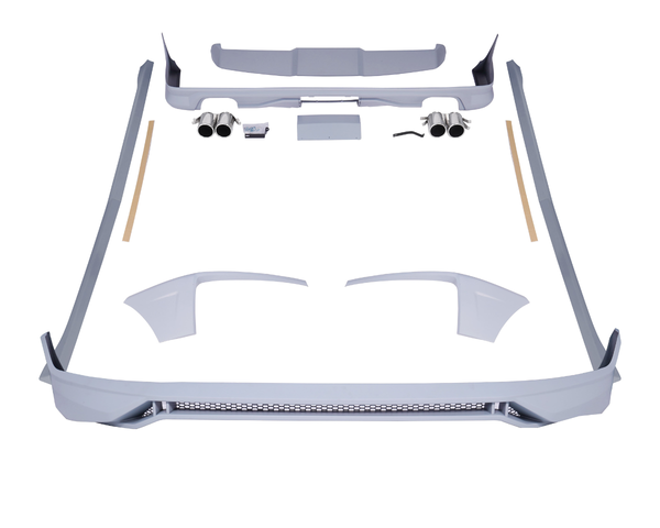 Transporter - T6 LWB: Primed Splitter Side Skirt Rear Bumper Spoiler 15-19