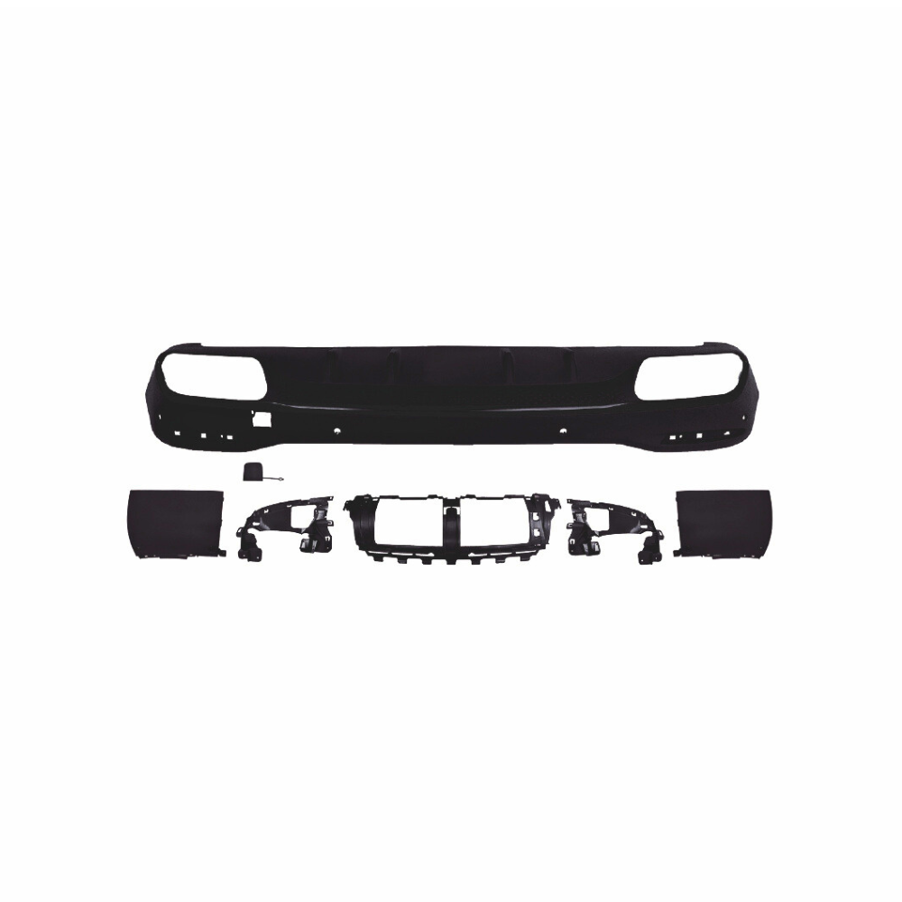 GLS - X167: Black GLS63 Style Rear Diffuser with Tips 19-23