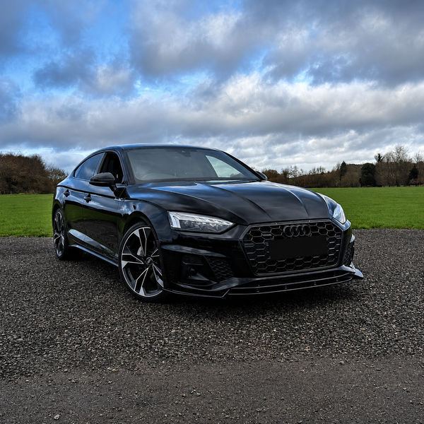 A5 - B9.5: Gloss Black Front Splitter 22+