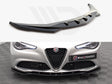 Front splitter displayed above a luxury car bumper installed below headlights and grille, on checkered floor. Text: "#MAXTONIZED" displayed on a black plate with Instagram logo.