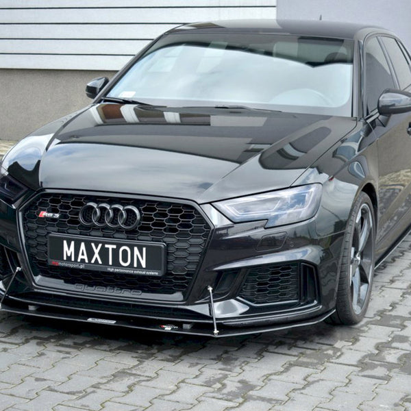 Audi - RS3 Sportback 8V Facelift: Maxton Front Racing Splitter V1