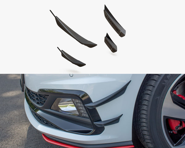 VW - Polo GTI MK6: Maxton Front Bumper Wings (Canards)