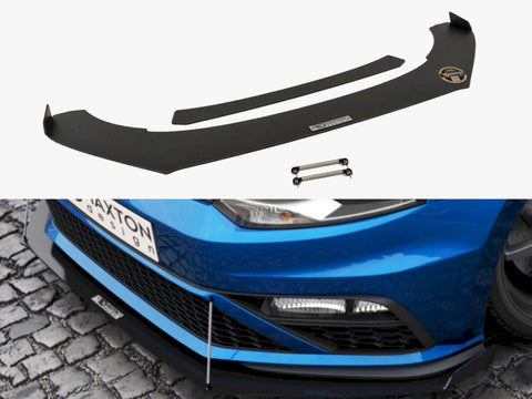 VW - Polo GTI MK5 Facelift: Maxton Front Racing Splitter (with wings)
