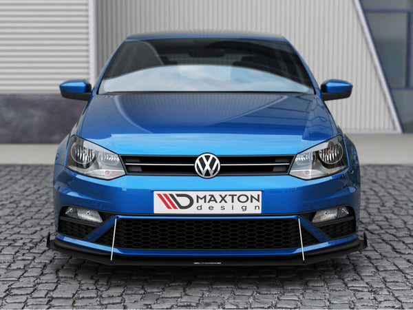 VW - Polo GTI MK5 Facelift: Maxton Front Racing Splitter (with wings)