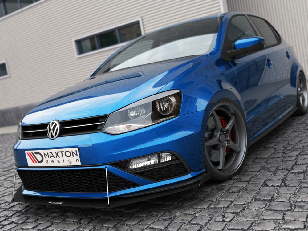 VW - Polo GTI MK5 Facelift: Maxton Front Racing Splitter (with wings)