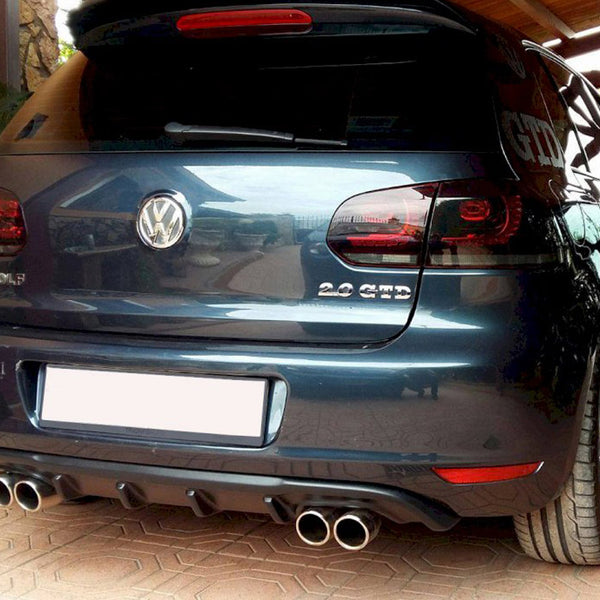 VW - Golf VI With 2 Exhaust HOLE: Maxton Rear Diffuser