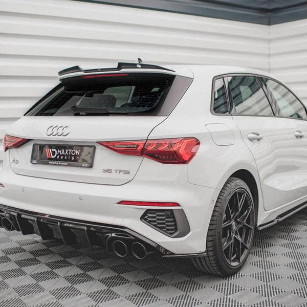Audi - A3 S Line Sportback 8Y: Maxton Rear Diffuser + Exhaust Ends Imitation