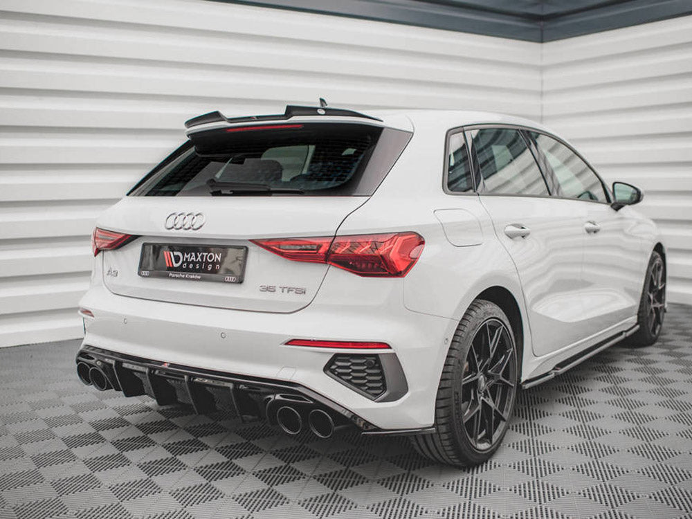 Audi - A3 S Line Sportback 8Y: Maxton Rear Diffuser + Exhaust Ends Imitation
