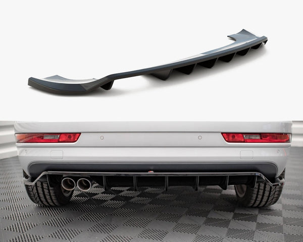Audi - Q3 Sport 8U Facelift: Maxton Central Rear Splitter (Vertical Bars)