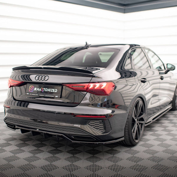 Audi - A3 S Line Sedan 8Y: Maxton Central Rear Splitter (Vertical Bars)