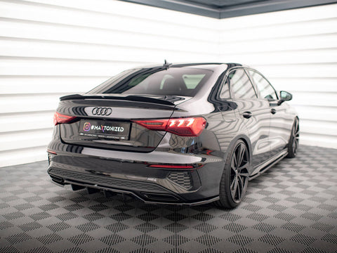 Audi - A3 S Line Sedan 8Y: Maxton Central Rear Splitter (Vertical Bars)