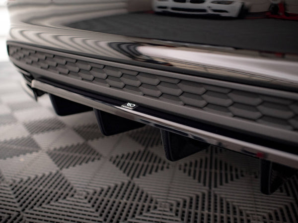 Audi - A3 S Line Sedan 8Y: Maxton Central Rear Splitter (Vertical Bars)