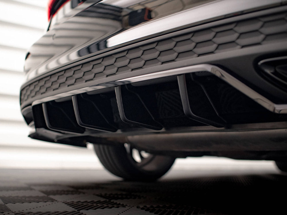 Audi - A3 S Line Sedan 8Y: Maxton Central Rear Splitter (Vertical Bars)