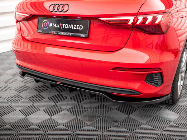 Audi - A3 Sportback 8Y: Maxton Central Rear Splitter (Vertical Bars)