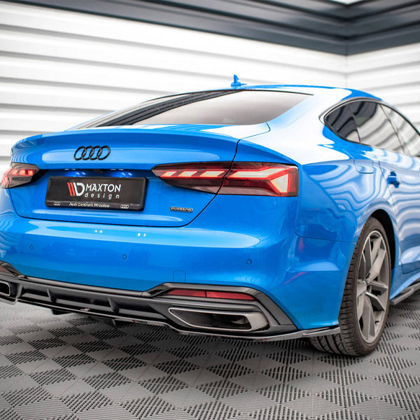 Audi - A5 S Line F5 Facelift: Maxton Central Rear Splitter (Vertical Bars)