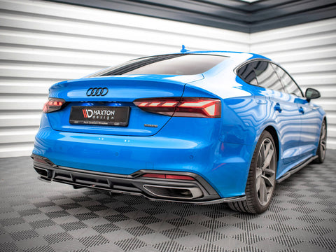 Audi - A5 S Line F5 Facelift: Maxton Central Rear Splitter (Vertical Bars)