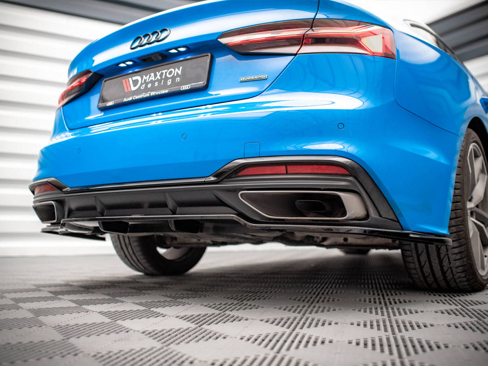 Audi - A5 S Line F5 Facelift: Maxton Central Rear Splitter (Vertical Bars)