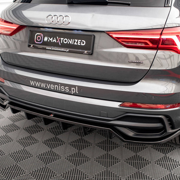 Audi - Q3 S Line SUV F3: Maxton Rear Splitter (Vertical Bars)