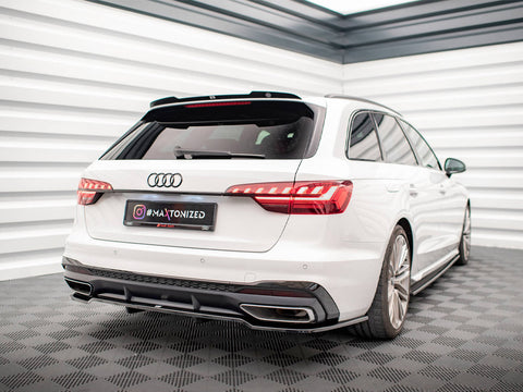 Audi - A4 S Line B9 Facelift: Maxton Central Rear Splitter (Vertical Bars)