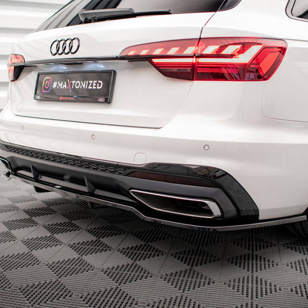 Audi - A4 S Line B9 Facelift: Maxton Central Rear Splitter (Vertical Bars)