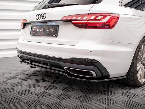 Audi - A4 S Line B9 Facelift: Maxton Central Rear Splitter (Vertical Bars)