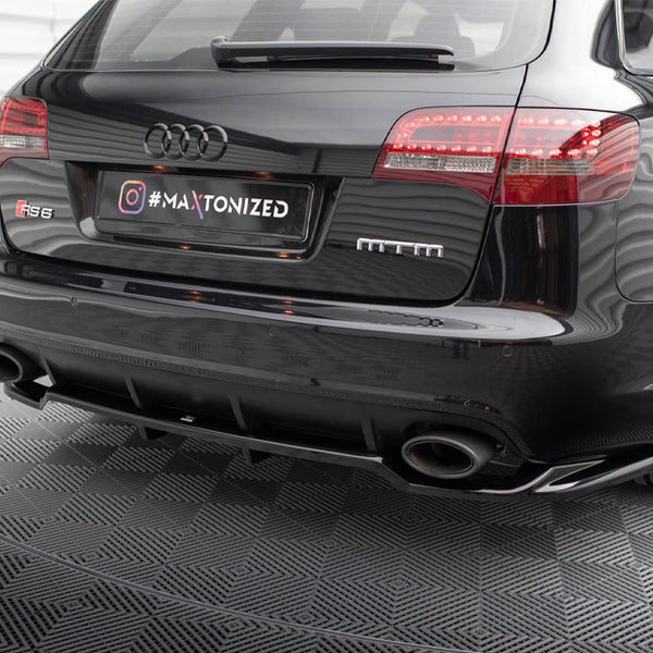 Audi - RS6 Avant C6: Maxton Central Rear Splitter (Vertical Bars)