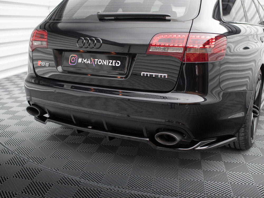 Audi - RS6 Avant C6: Maxton Central Rear Splitter (Vertical Bars)