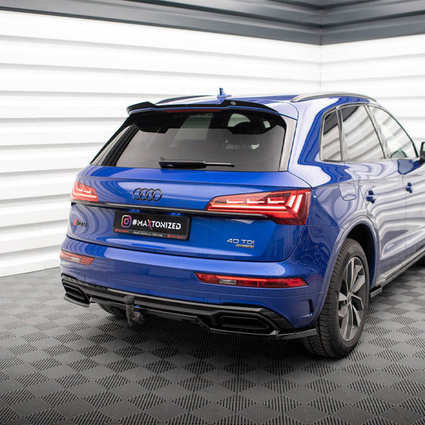 Audi - Q5 S Line SUV MK2 Facelift: Maxton Central Rear Splitter (Vertical Bars)