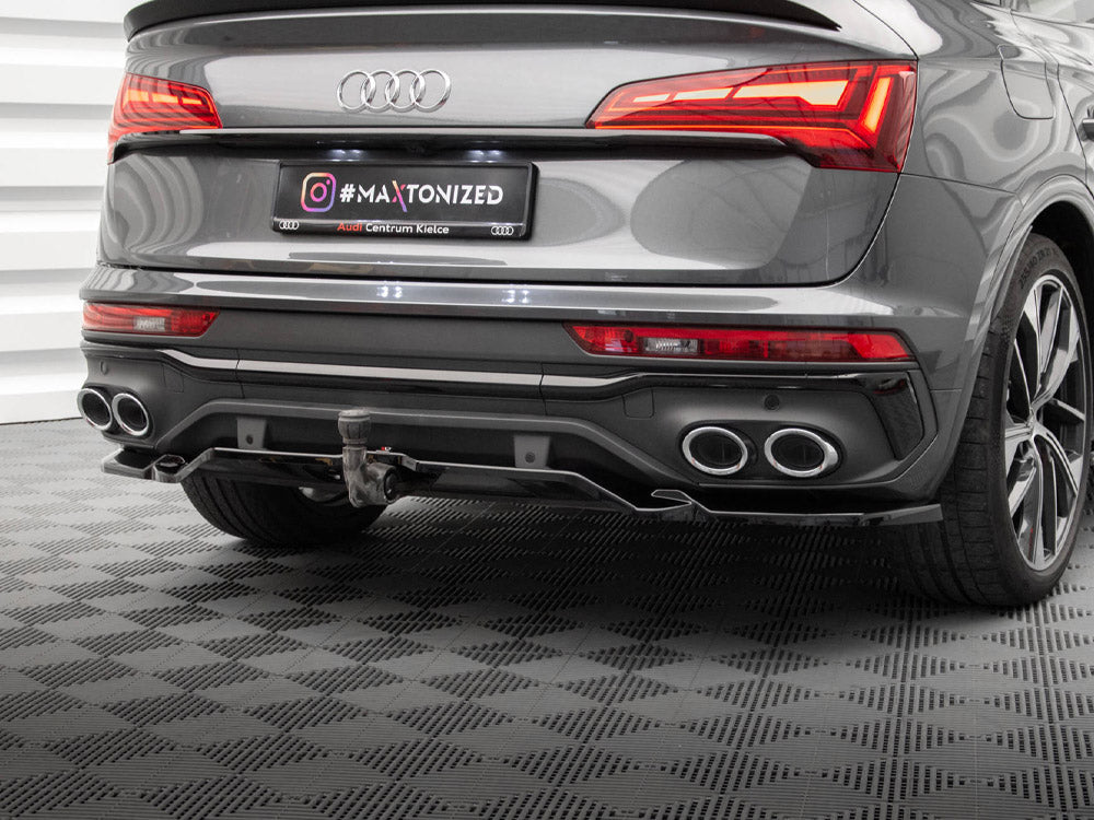 Audi - SQ5 / Q5 S Line Sportback MK2 Facelift: Maxton Rear Splitter (Vertical Bars)