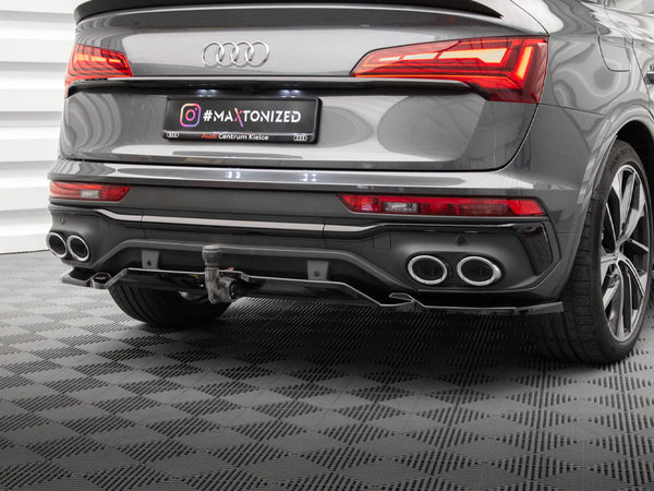Audi - SQ5 / Q5 S Line Sportback MK2 Facelift: Maxton Rear Splitter (Vertical Bars)