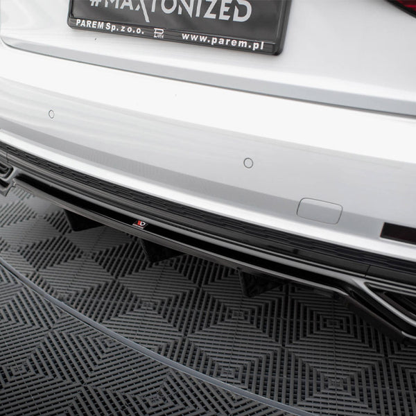 Audi - A8 S Line D5: Maxton Central Rear Splitter (Vertical Bars)