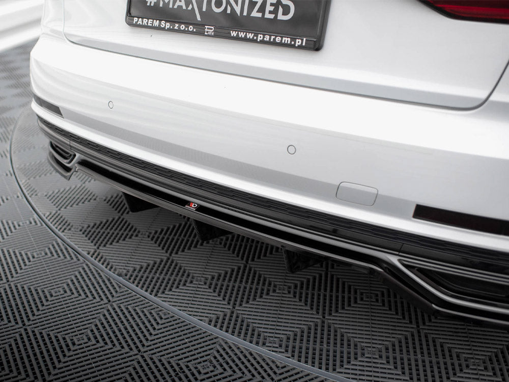 Audi - A8 S Line D5: Maxton Central Rear Splitter (Vertical Bars)